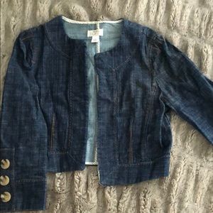 Denim shrug jacket